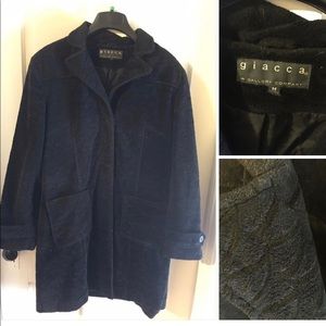 Ladies Giacca Coat, Black, Medium